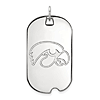Sterling Silver University of Iowa Dog Tag