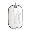 Sterling Silver New York Yankees Large Dog Tag