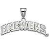 10k White Gold 3/4in Milwaukee Brewers Logo Pendant