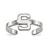 Sterling Silver Michigan State University Toe Ring