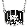 Ohio University Enamel Pendant on 18in Chain Sterling Silver