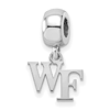 Wake Forest University WF Tiny Dangle Bead Sterling Silver