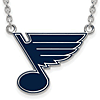 Sterling Silver St. Louis Blues Enamel Necklace