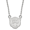 Baylor University Bear Head Necklace Small Sterling Silver