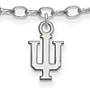 Sterling Silver 9in Indiana University Anklet