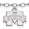 Mississippi State University Anklet Sterling Silver 