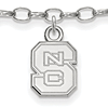 Sterling Silver 9in North Carolina State University Anklet