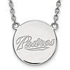 Sterling Silver San Diego Padres Pendant on 18in Chain