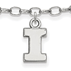 Sterling Silver 9in University of Illinois Anklet