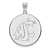 Sterling Silver 1in Washington State University Round Pendant