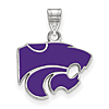 Kansas State University Enamel Charm 1/2in Sterling Silver