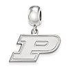 Sterling Silver Purdue University P Dangle Bead