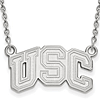 Sterling Silver Small USC Trojan Pendant with 18in Chain