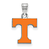 Sterling Silver 1/2in University of Tennessee T Enamel Pendant