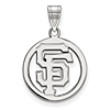 Sterling Silver Small San Francisco Giants Pendant in Circle