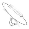 Sterling Silver Cleveland Guardians Bar Adjustable Bracelet