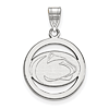 Sterling Silver 5/8in Penn State University Pendant in Circle