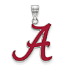 Sterling Silver 3/4in University of Alabama Script A Enamel Pendant