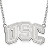 10k White Gold USC Trojan Pendant with 18in Chain