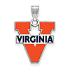 Sterling Silver 3/4in University of Virginia Enamel Pendant