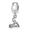 Sterling Silver St. Louis Cardinals Extra Small Dangle Bead