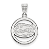 Sterling Silver 5/8in University of Florida Pendant in Circle