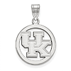 Sterling Silver 5/8in University of Kentucky Pendant in Circle