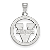 Sterling Silver 5/8in University of Virginia Pendant in Circle