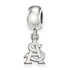 Arizona State University AS Extra Small Dangle Bead Sterling Silver
