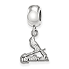 Sterling Silver St. Louis Cardinals Dangle Bead Charm