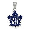 Sterling Silver Toronto Maple Leafs Enamel Pendant 3/4in