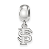 Sterling Silver Florida State University Extra Small Dangle Bead