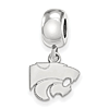Kansas State University Tiny Dangle Bead Sterling Silver