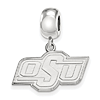 Sterling Silver Oklahoma State University OSU Dangle Bead Charm