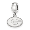 Sterling Silver University of Georgia Small Dangle Bead