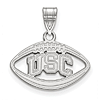 Sterling Silver 3/4in USC Football Pendant