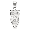 Sterling Silver Chi Omega Owl Pendant 3/4in 
