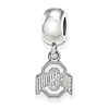 Sterling Silver Ohio State University Extra Small Dangle Bead