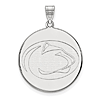 14kt White Gold 1in Penn State University Round Pendant