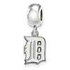 Sterling Silver Detroit Tigers D Dangle Bead Charm