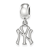 Sterling Silver New York Yankees Dangle Bead Charm