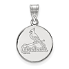 10kt White Gold 5/8in St. Louis Cardinals Disc Pendant