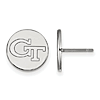 Georgia Tech Small Disc Earrings Sterling Silver