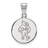 Iowa State University Disc Pendant 5/8in Sterling Silver