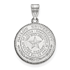 Sterling Silver 3/4in Baylor University Crest Pendant