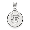 14kt White Gold 5/8in San Francisco Giants Disc Pendant