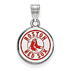 Sterling Silver 1/2in Boston Red Sox Enamel Pendant