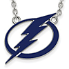 Sterling Silver Tampa Bay Lightning Enamel Necklace