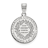 Syracuse University Crest Pendant 3/4in Sterling Silver