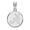 Sterling Silver 5/8in University of Alabama A Disc Pendant